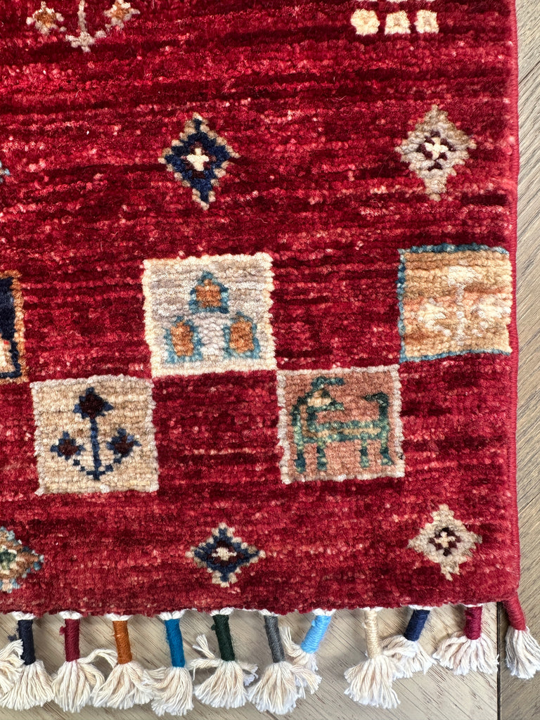 Afghan handmade rug,Chobi. Size: 208x153 cm