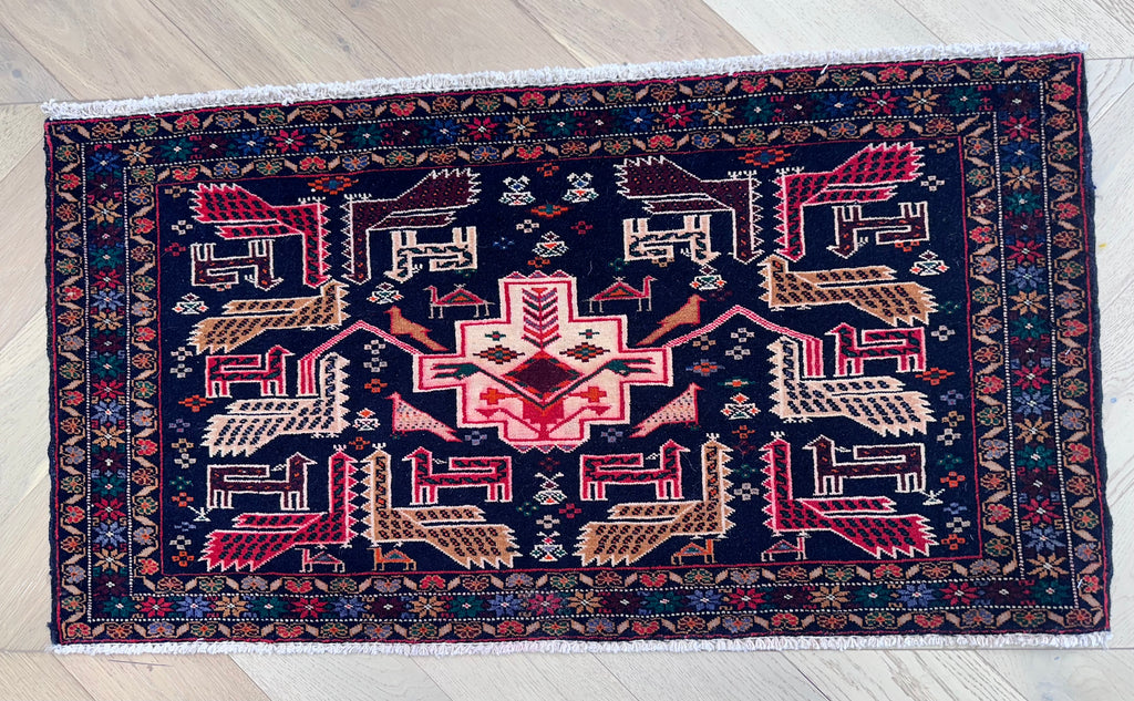 Handmade Afghan door mat rug