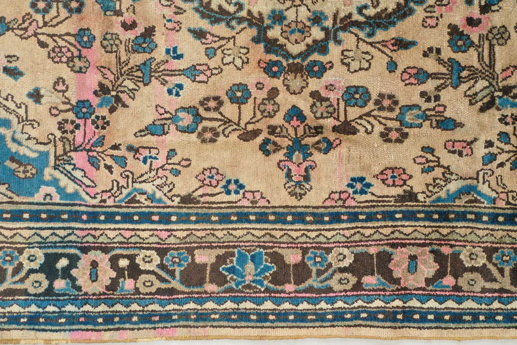 Afghan Vintage Sarouk rug beige/pink 303x212cm