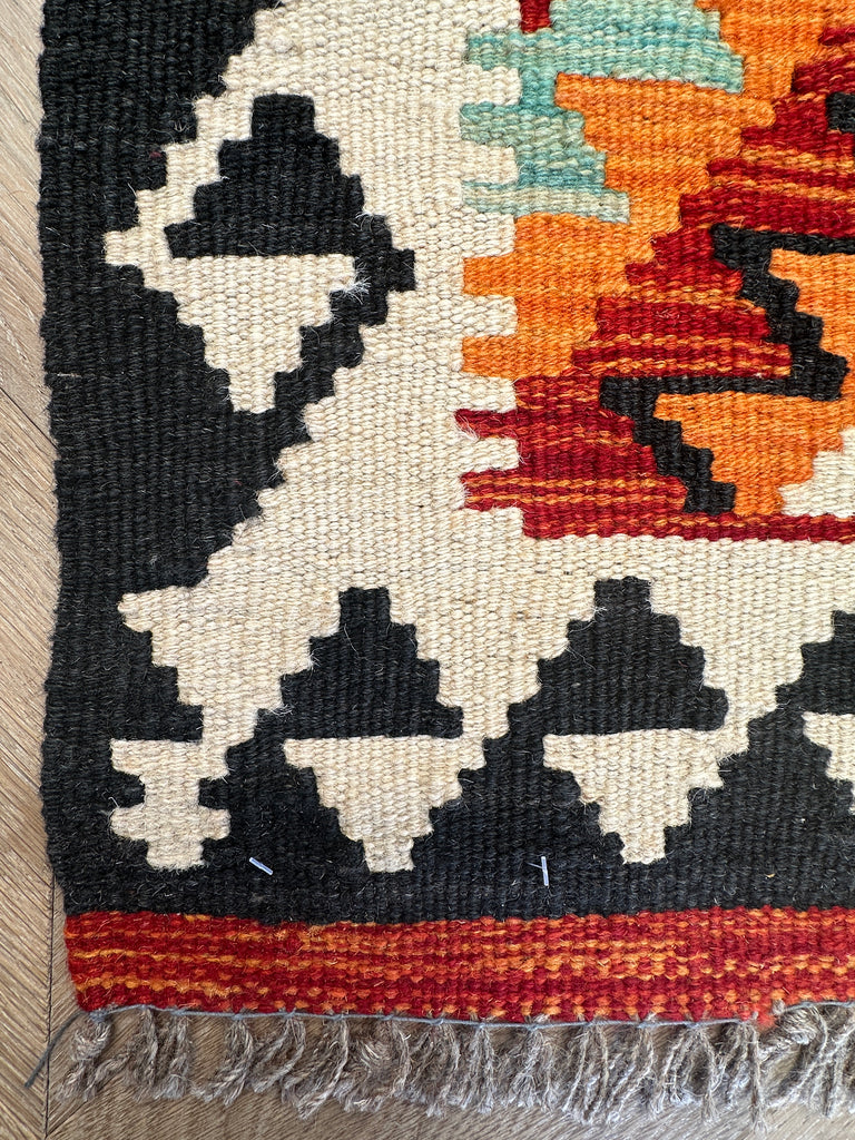 Afghan hand made Kilim runner 393x80 cm