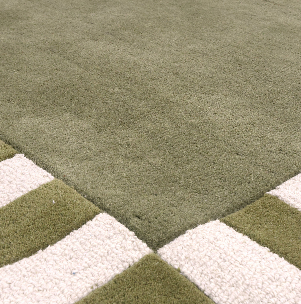 Field Designer Rug - Dark Green