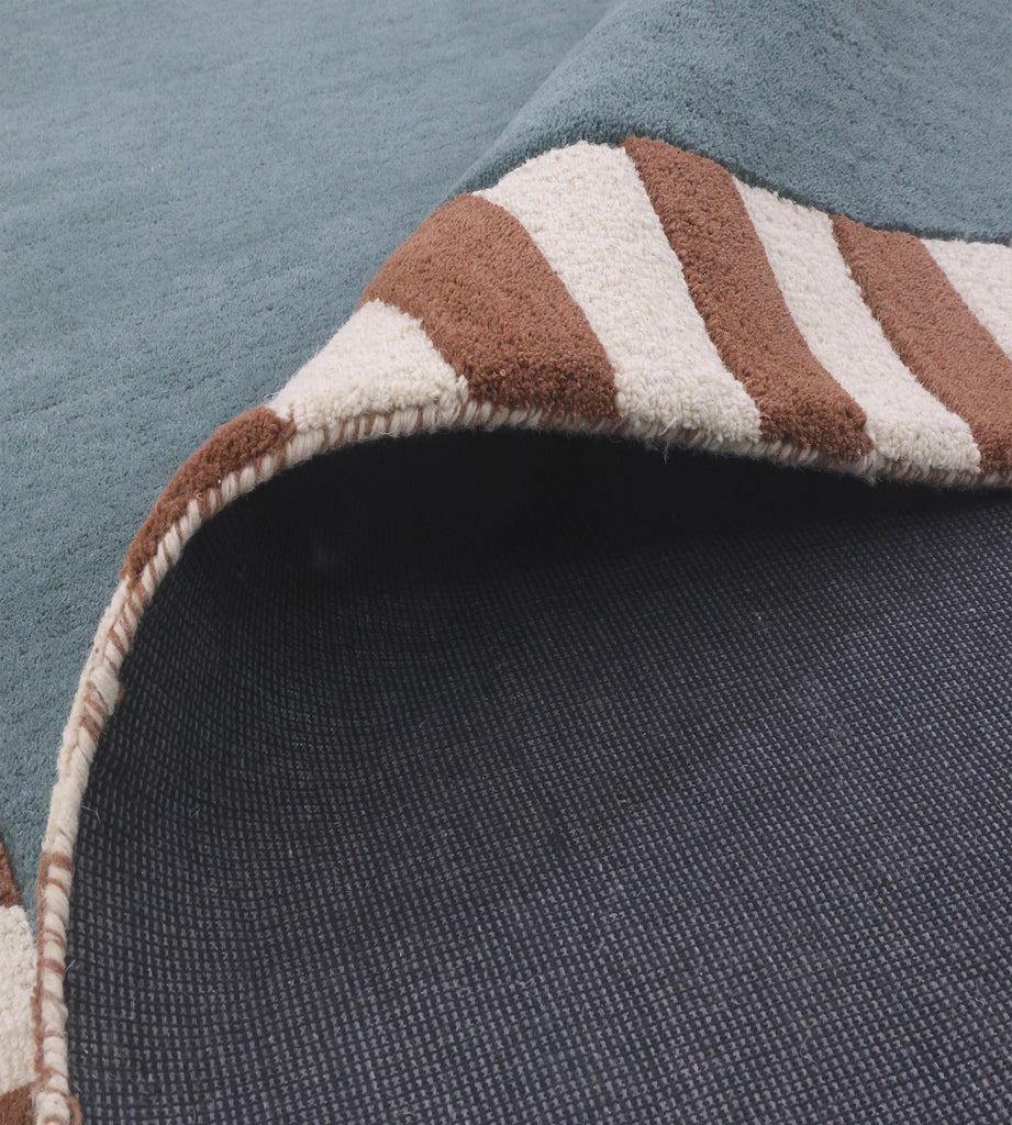 Field Designer Rug - Teal/Wine