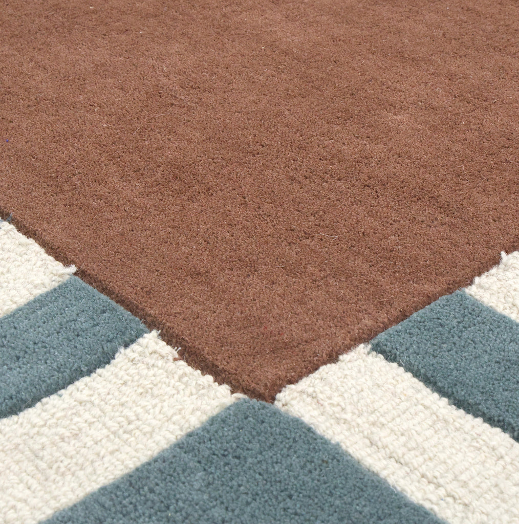 Field Designer Rug - Wine/Teal