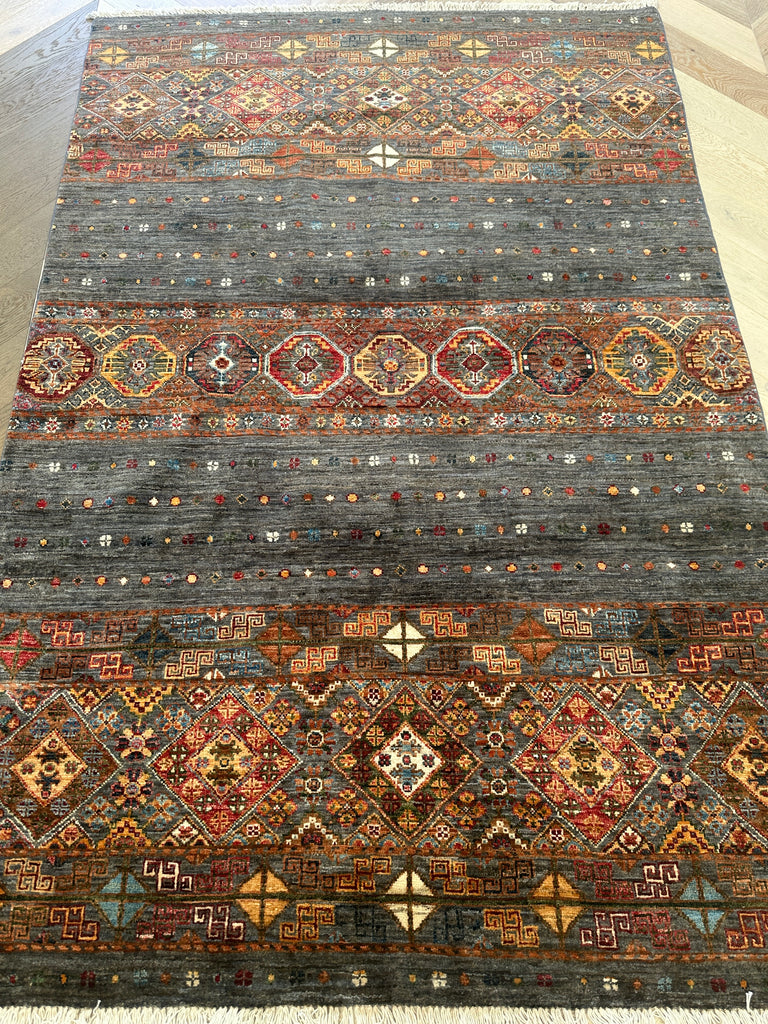 Afghan handmade rug,Chobi. Size: 214x142 cm