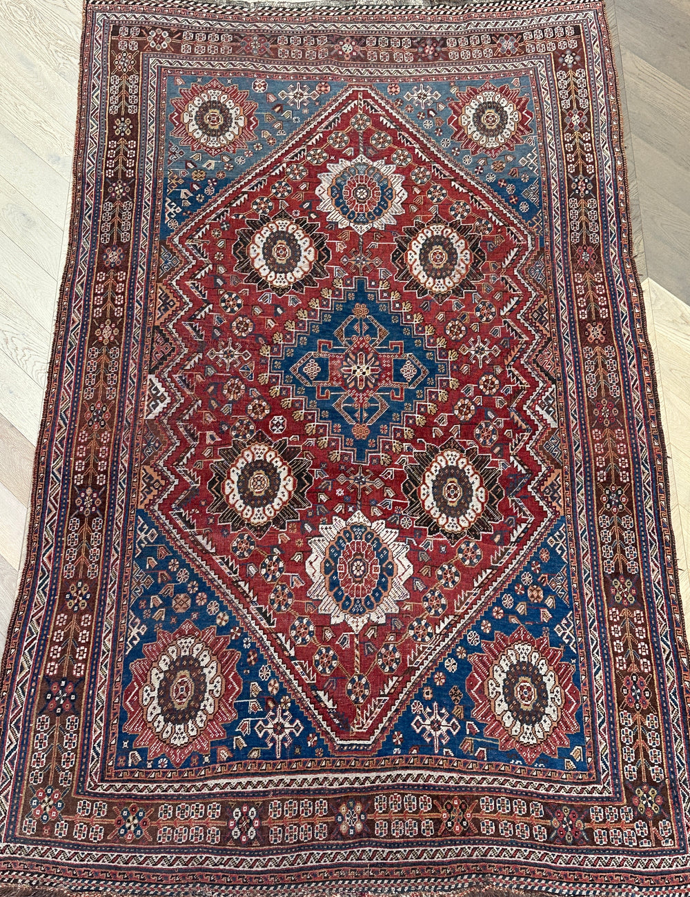 Rare vintage handmade rug 278x165 cmk