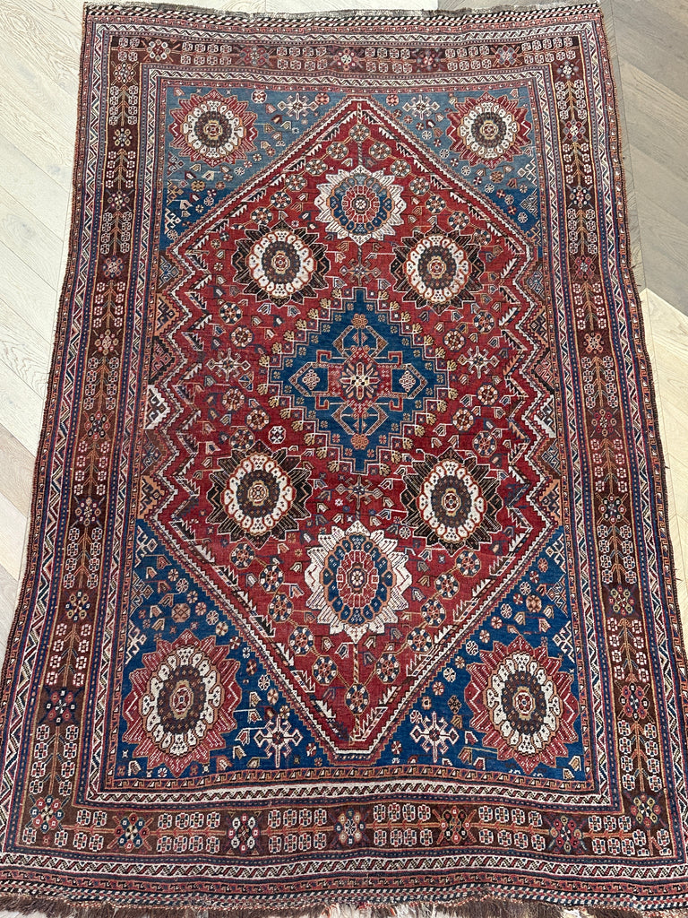 Rare vintage handmade rug 278x165 cmk