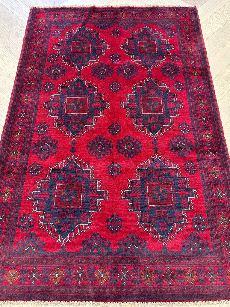 Afghan elephant foot rug 192x128 cm