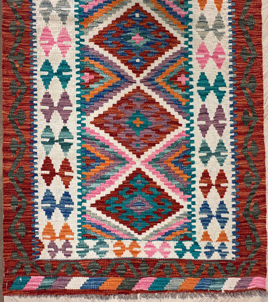 Afghan hand made Kilim runner 299x89 cm