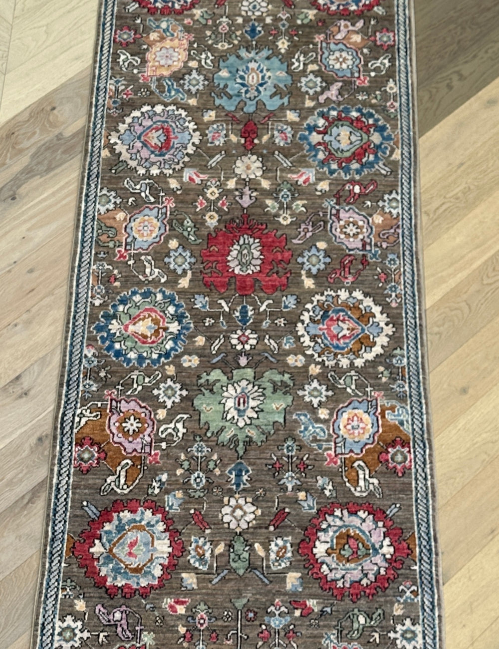 Afghan handmade Chobi runner 344x86 cm