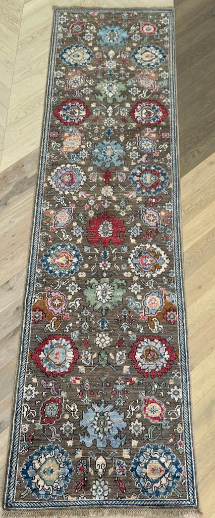 Afghan handmade Chobi runner 344x86 cm