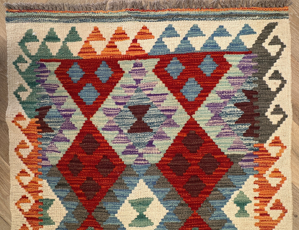 Afghan hand made Kilim runner 407x79 cm