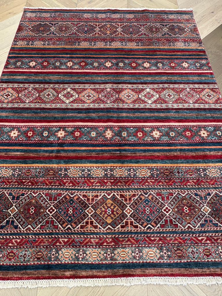 Afghan handmade rug,Chobi . Size: 237x189 cm