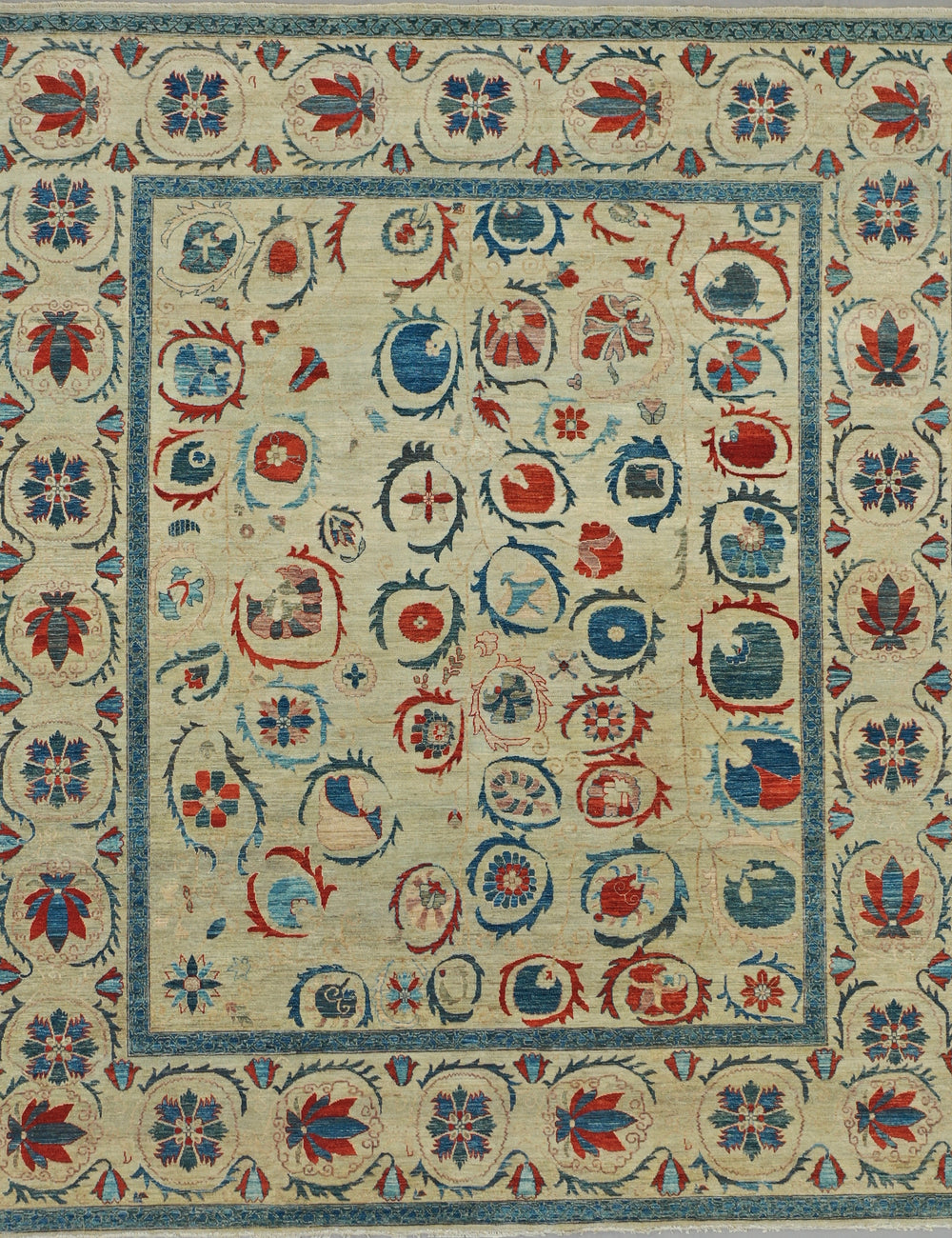 Afghan Oushak Area Rug, 254x302cm