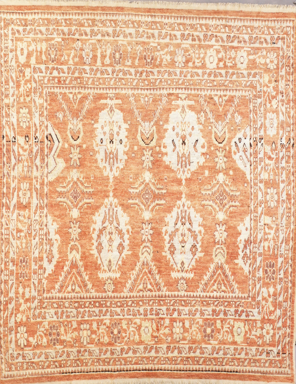 Afghan Terracotta Atlas wool rug - boutique size 457x367cm