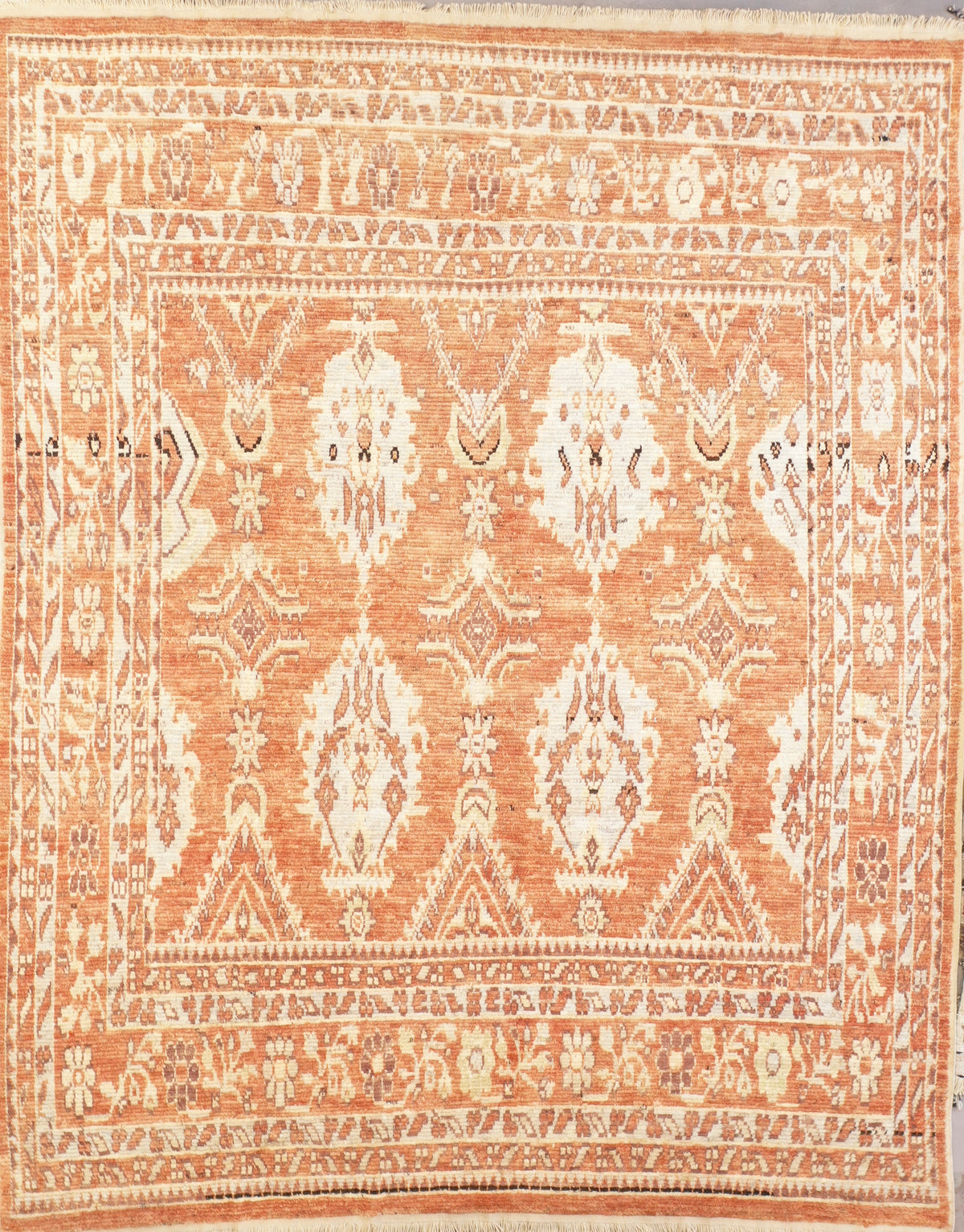 Afghan Terracotta Atlas wool rug - boutique size 457x367cm