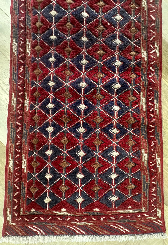 HANDMADE AFGHAN MUSHWANI KILIM | 213x62 CM|