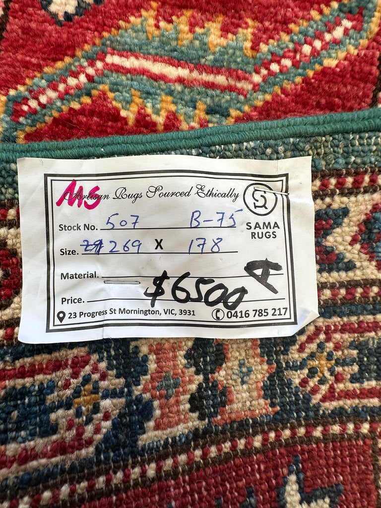 Afghan handmade rug,Chobi . Size: 269x178 cm