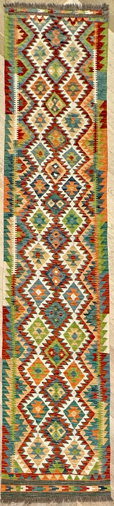 Afghan hand made Kilim runner 396x81 cm