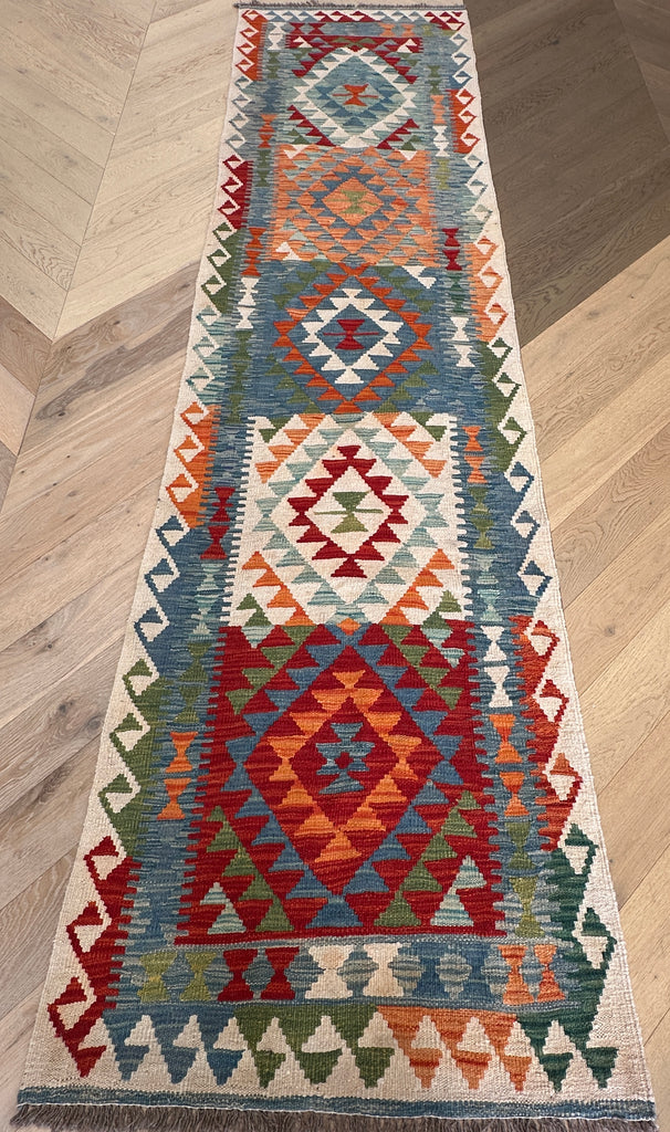 Afghan hand made Kilim runner 320x79 cm