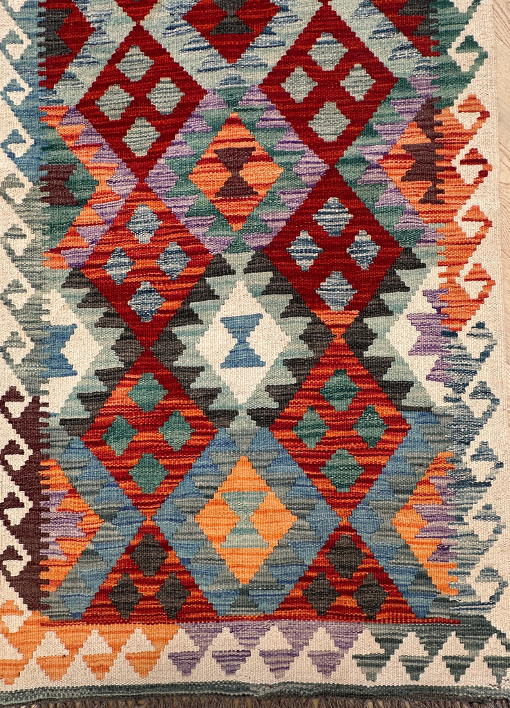 Afghan hand made Kilim runner 407x79 cm
