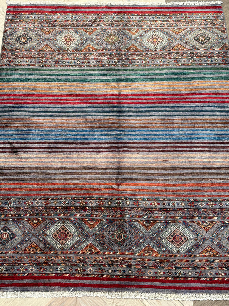 Afghan handmade rug,Chobi . Size: 191x150 cm