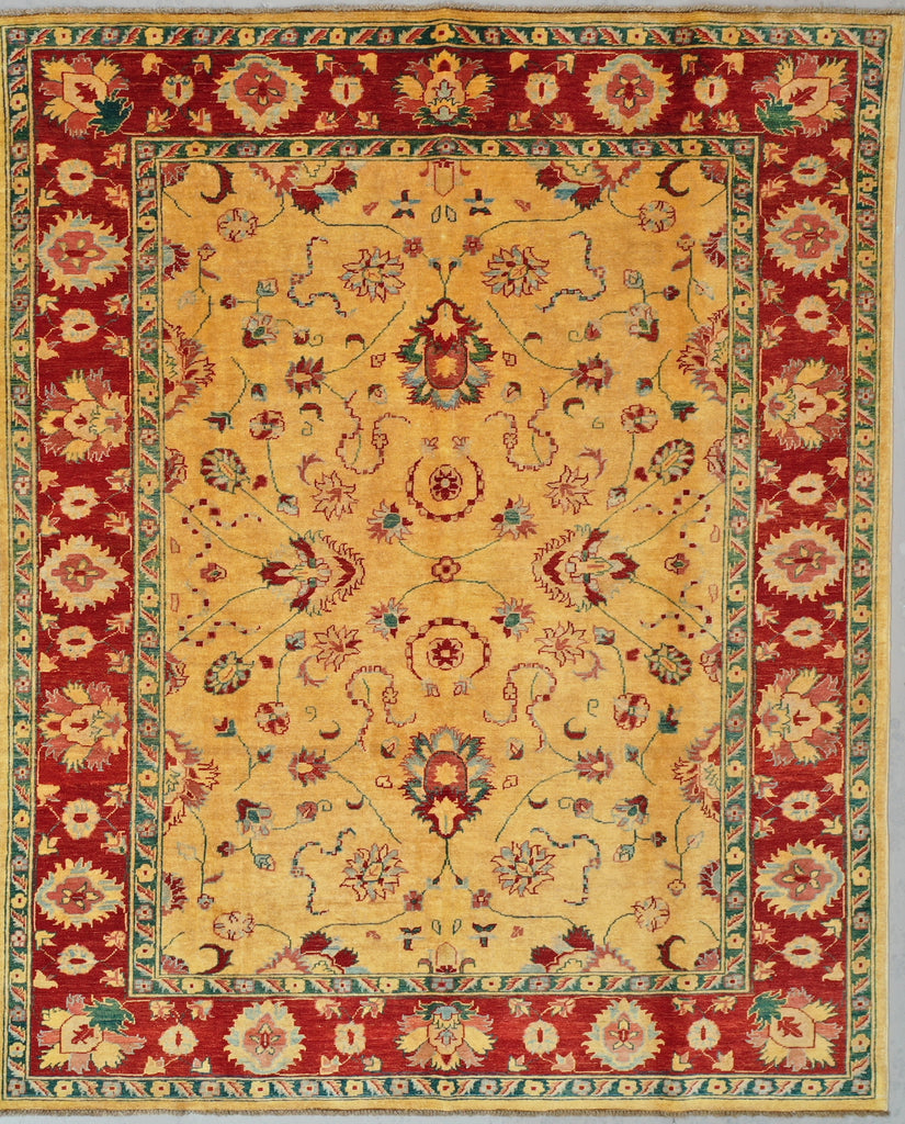 Handmade Chobi zeiglar yellow rug 231x190cm