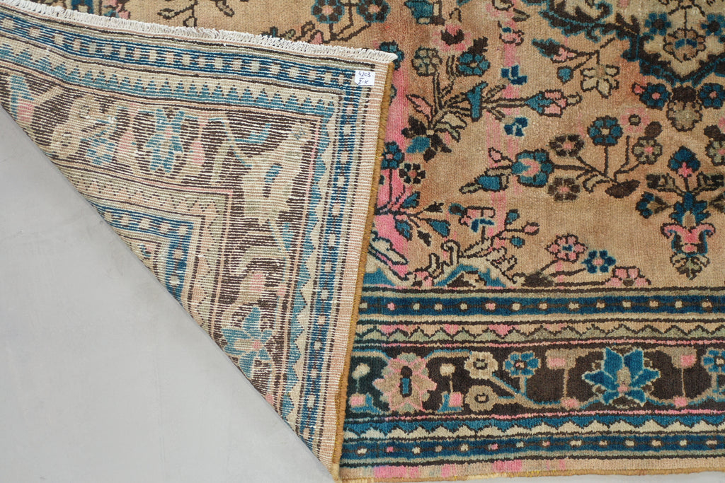 Afghan Vintage Sarouk rug beige/pink 303x212cm