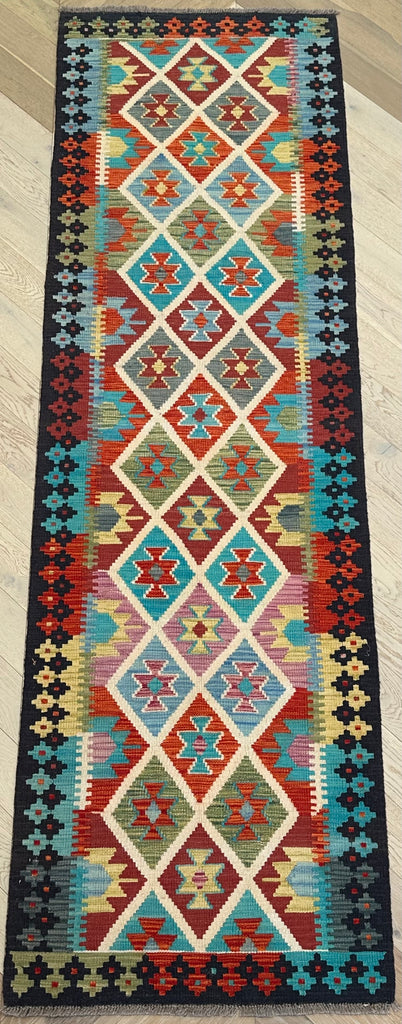 Afghan hand made Kilim runner 305x86 cm