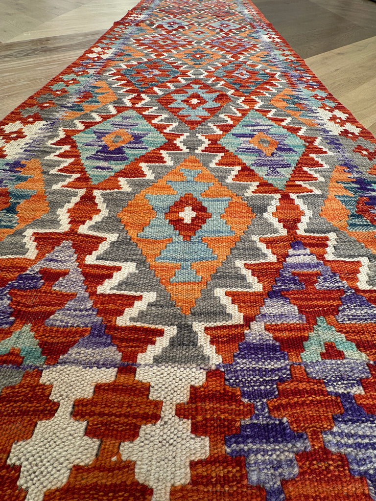 Afghan hand made Kilim runner 300x80 cm
