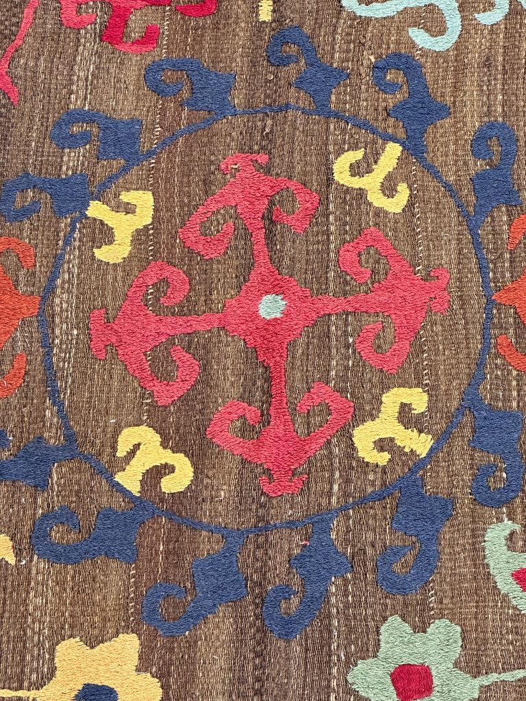 Afghan handmade tribal rug Suzani, size 270x160 cm