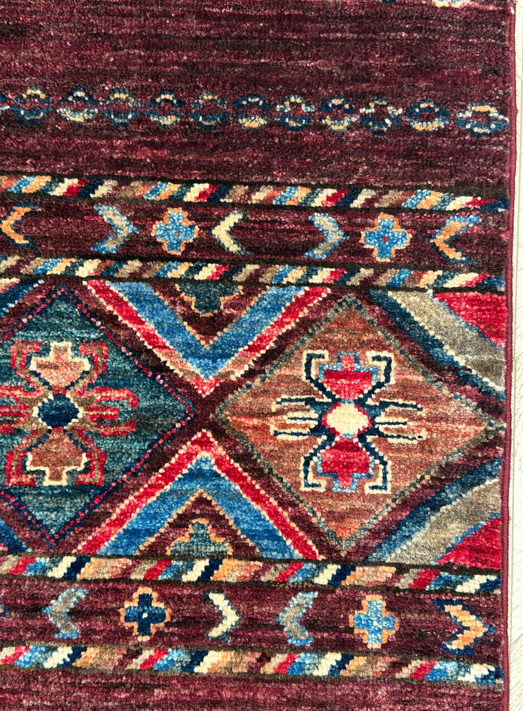 Afghan handmade rug,Chobi. Size: 237x167 cm