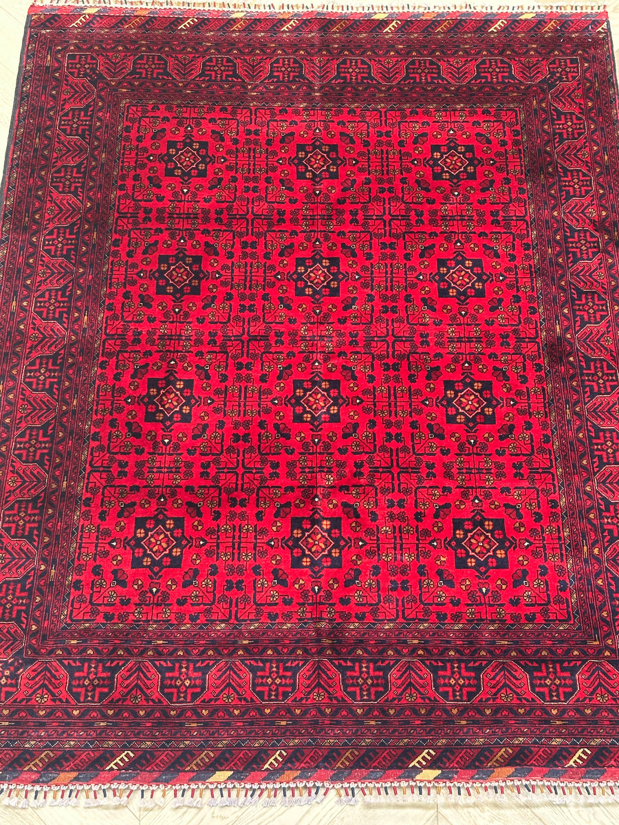 Afghan elephant foot rug 203x155 cm