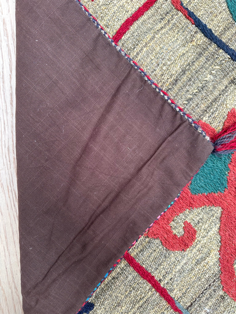 Afghan handmade tribal rug Suzani, size 202x149 cm