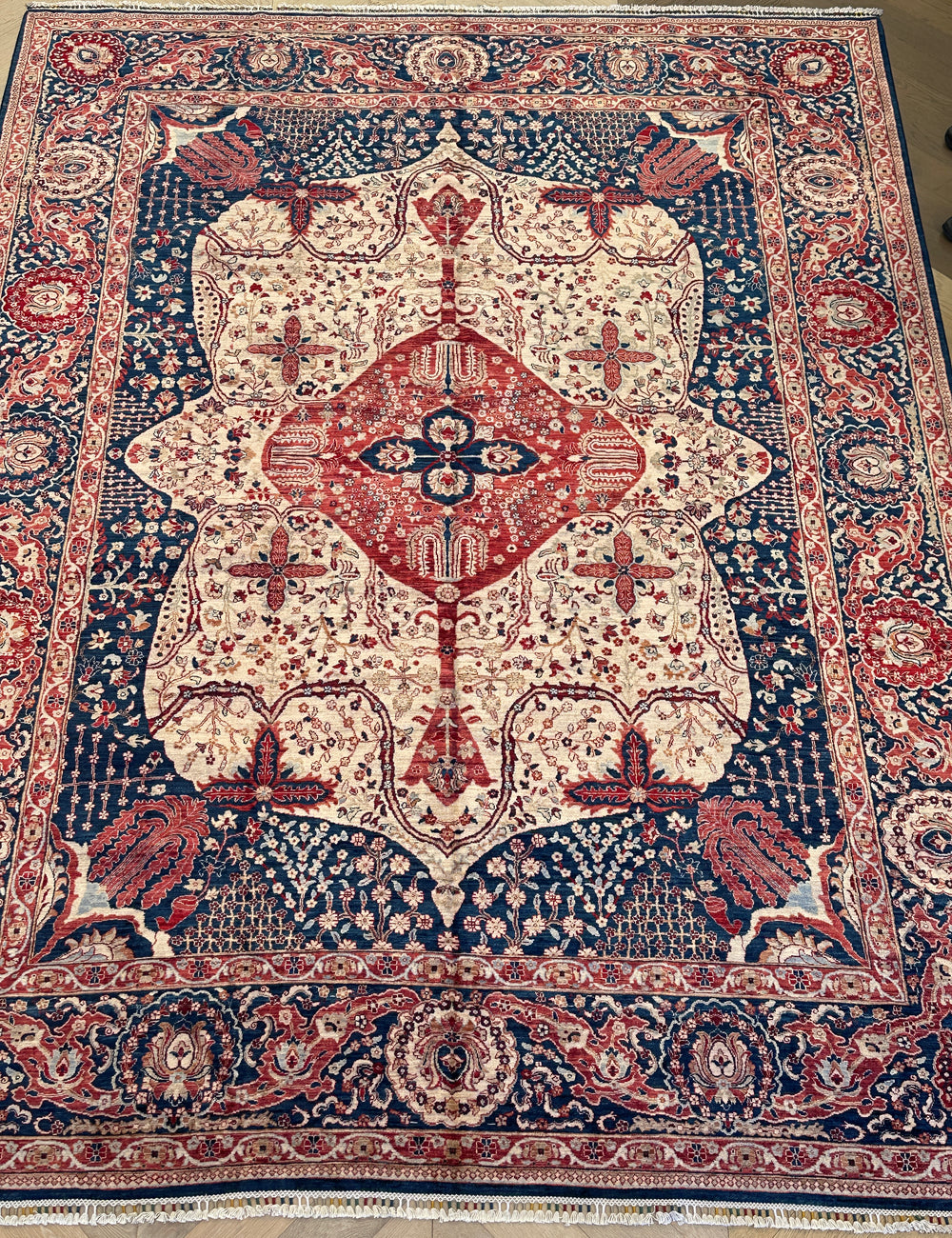 Afghan handmade rug,Chobi. Size:356x264cm