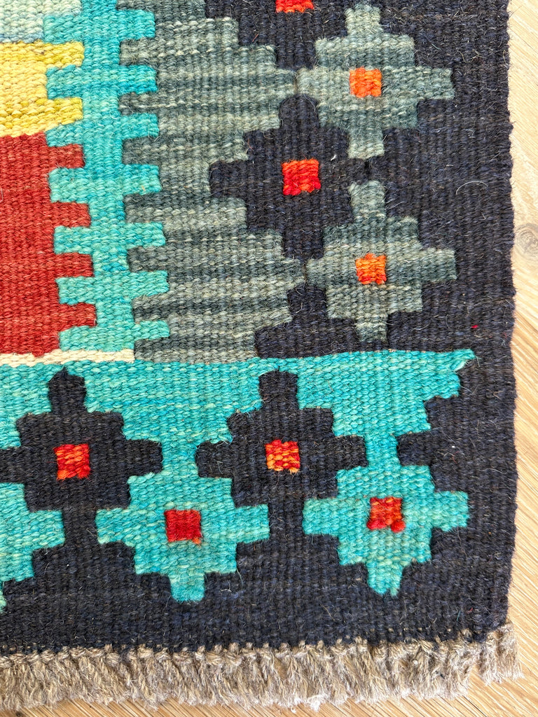 Afghan hand made Kilim runner 305x86 cm