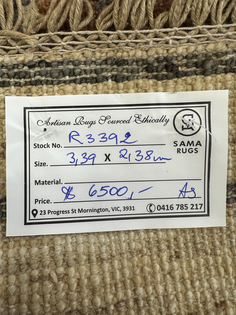 Afghan handmade rug,Chobi. Size:339x238 cm