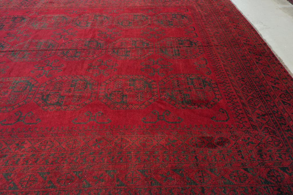 Afghan elephant foot rug 363x312cm