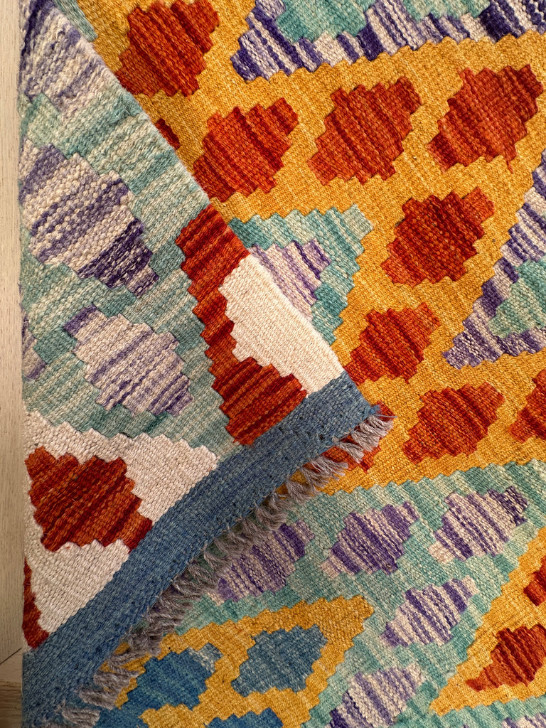 Afghan hand made Kilim runner 402x87 cm