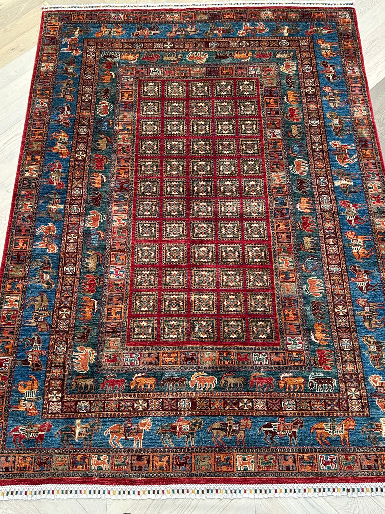 Afghan handmade rug,Chobi . Size: 260x184 cm