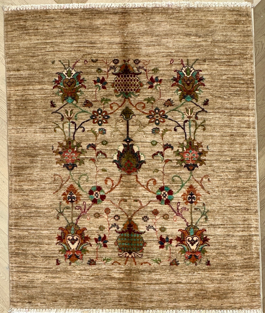 Afghan handmade rug,Chobi . Size: 184x152 cm