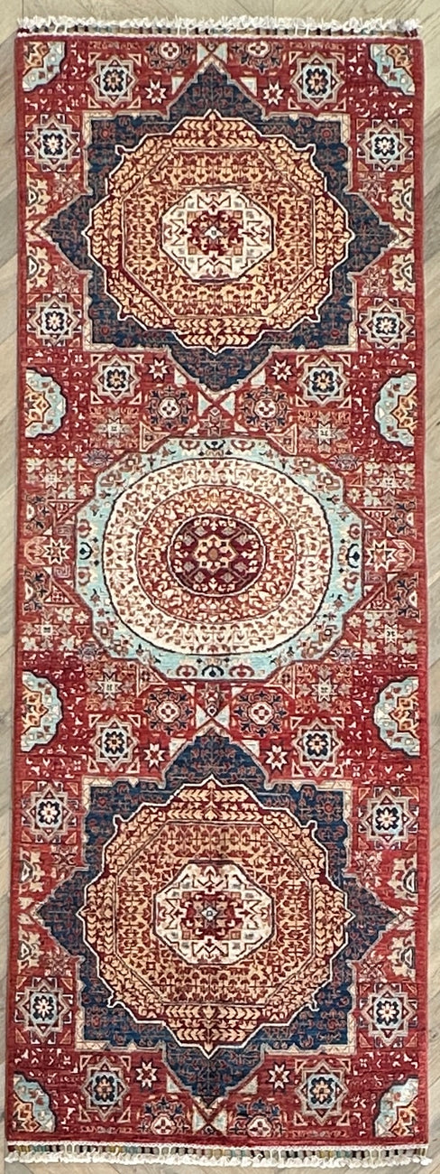 Afghan handmade chobi runner 245x87 cm