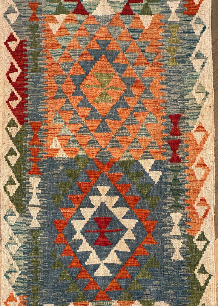 Afghan hand made Kilim runner 320x79 cm
