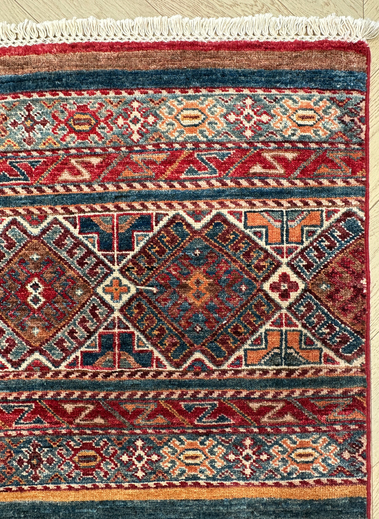Afghan handmade rug,Chobi . Size: 237x189 cm