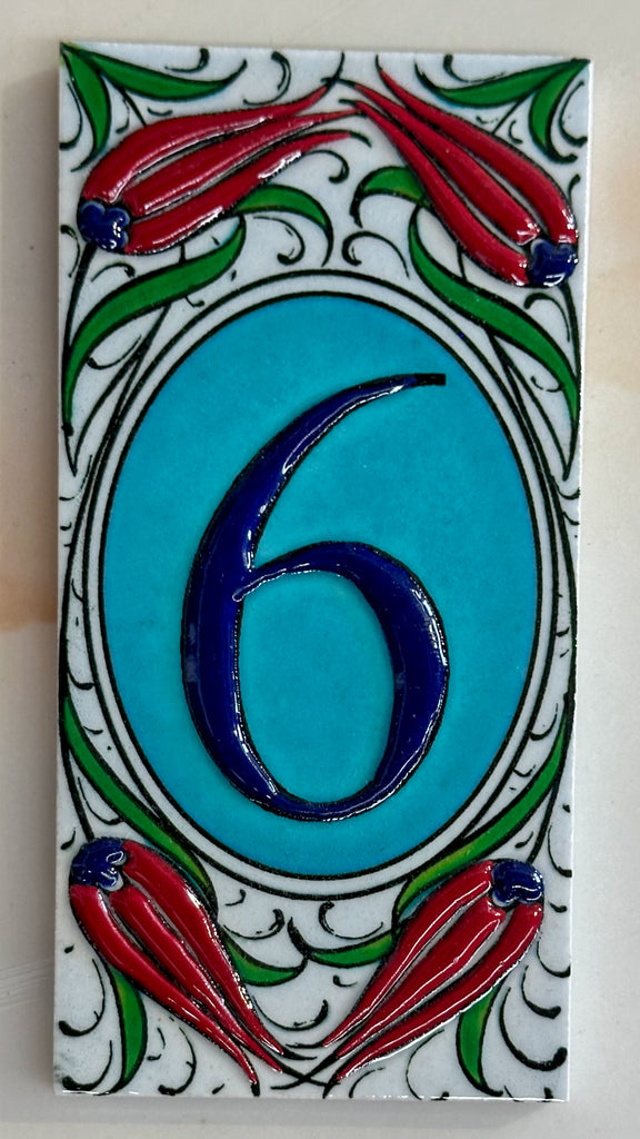 Handmade Hand Painted Turkish Door Numbers| HOUSE NUMBER