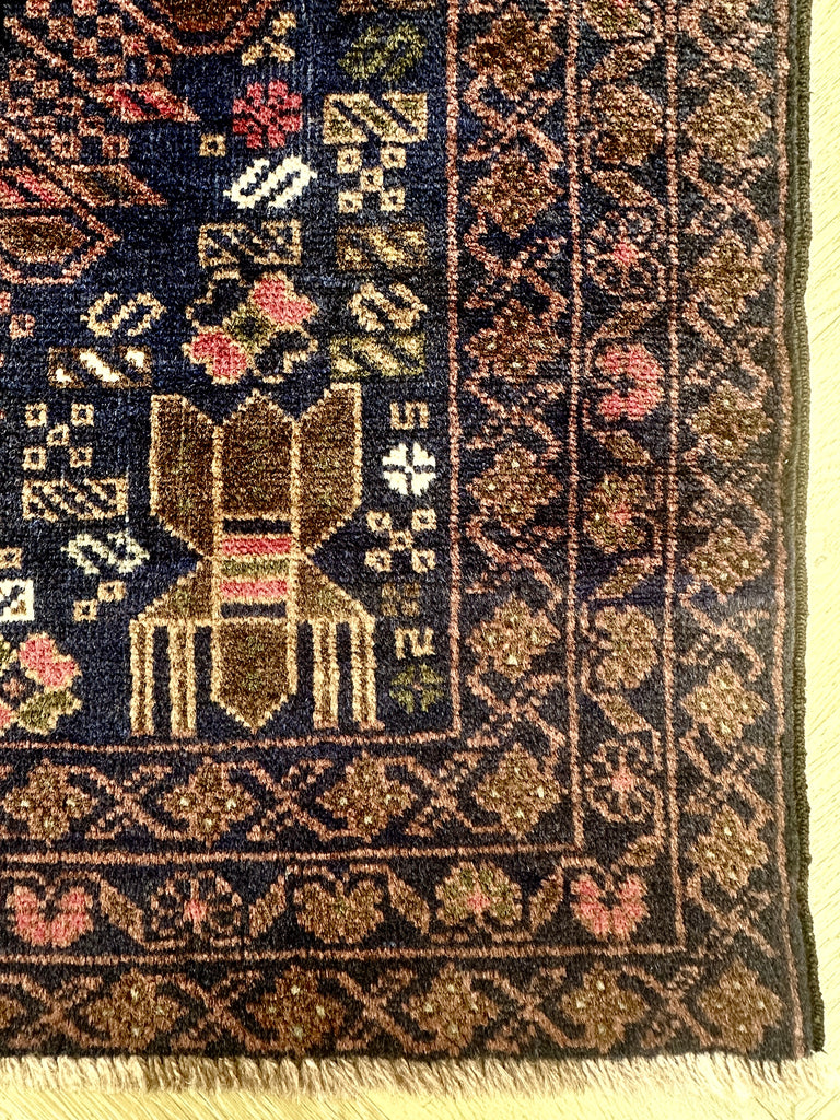 Vintage Afghan handmade Chobi runner 291x85 cm