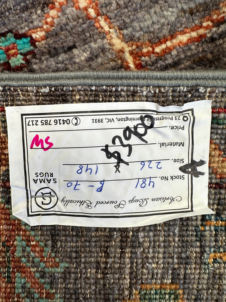 Afghan handmade rug,Chobi. Size: 226x148 cm