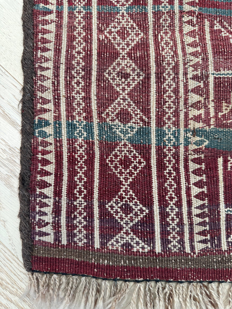 Vintage Afghan handmade Kilim(QALAE NAW) runner 235x83 cm