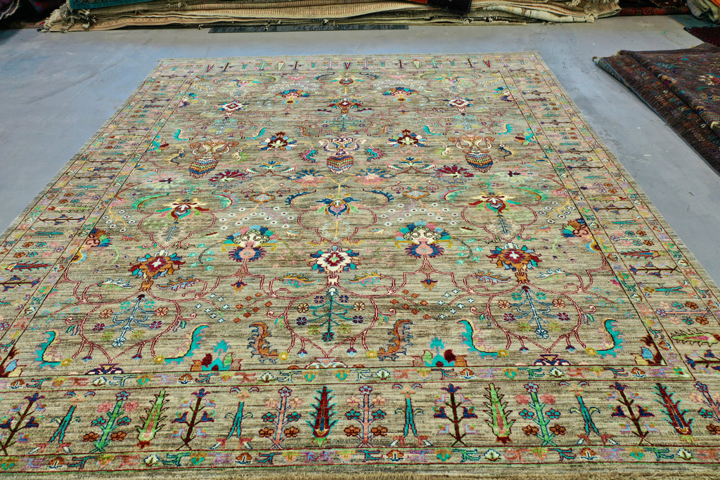 Green forest chobi rug 303x250cm