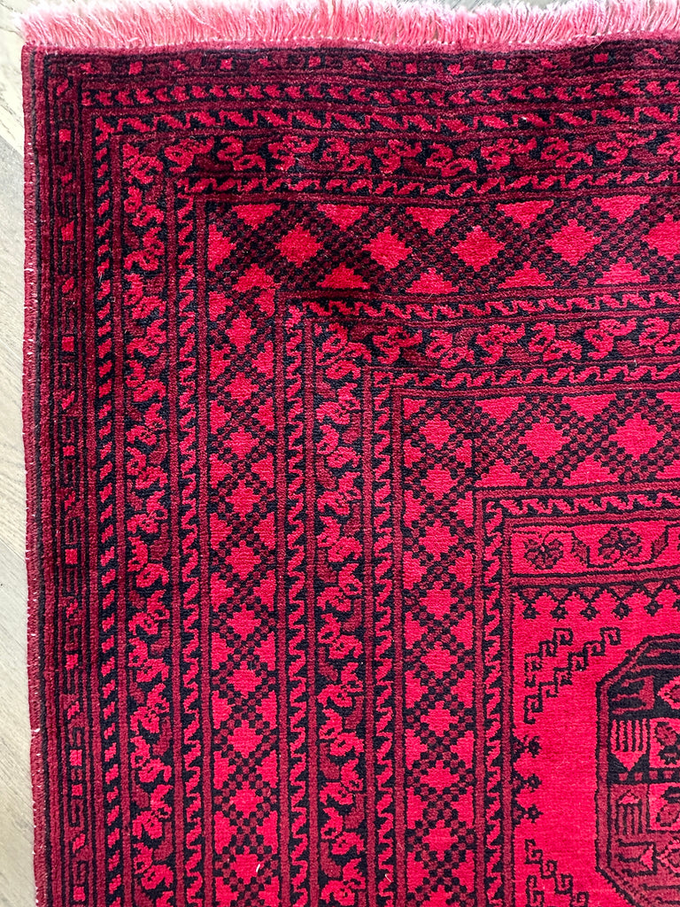 Rare Afghan Turkman elephant foot rug  295x200 cm