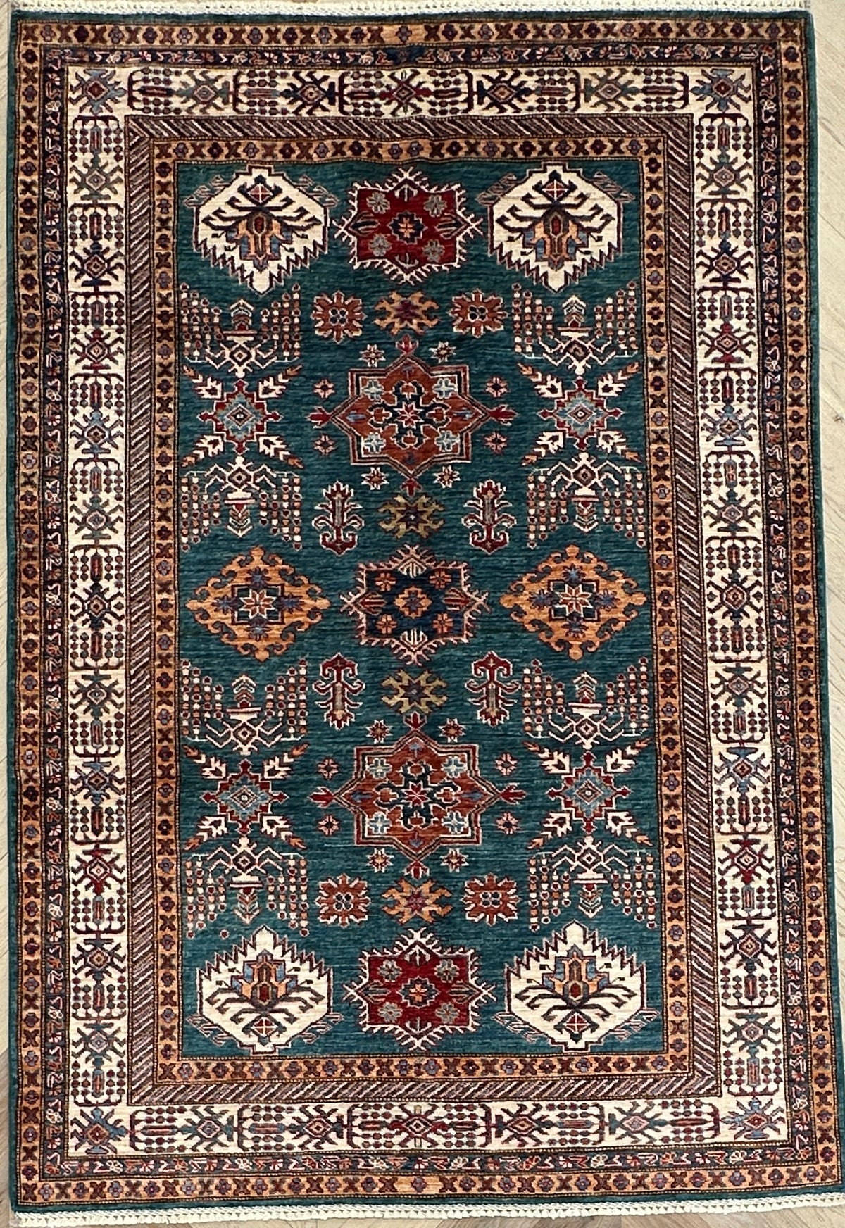 Afghan handmade rug,Chobi . Size: 220x150 cm